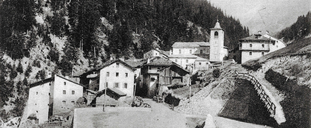 Panorama invernale di Saint-Rhémy e del Gran San Bernardo